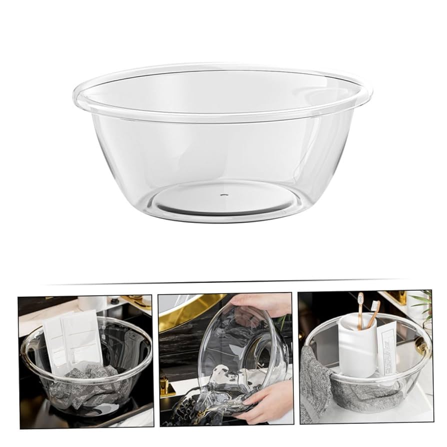 Amazon.co.jp: NUOLUX 透明 プラスチック 洗面器 プラスチック